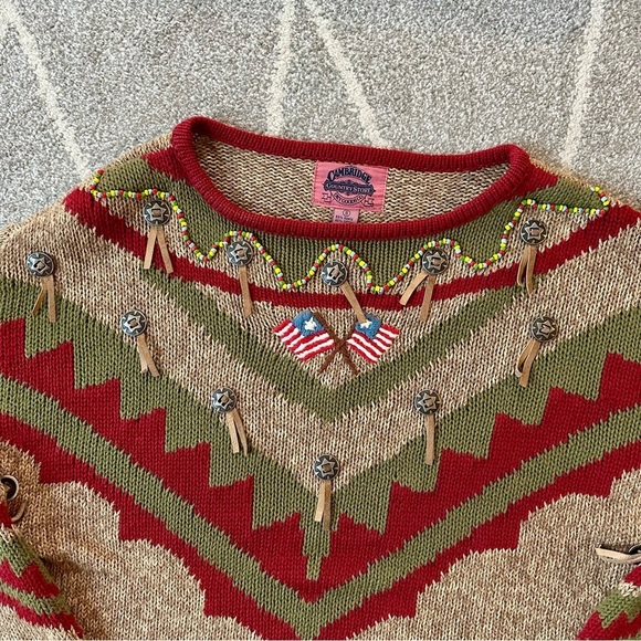 Cambridge Country Store Americana Western Tunic Sweater - Picture 2 of 7